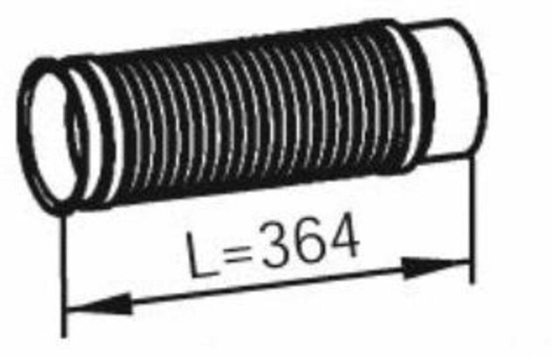 25766 Гофра выхлопная с фланцами D=115mm/L=364 mm — 1