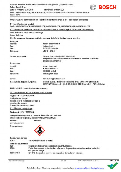 1987479106 Тормозная жидкость DOT4