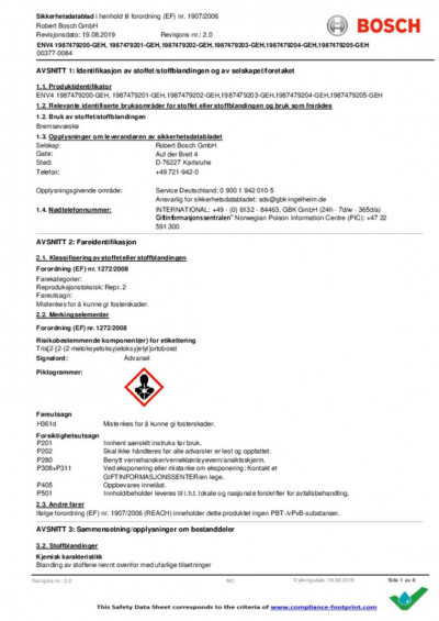 1987479106 Тормозная жидкость DOT4