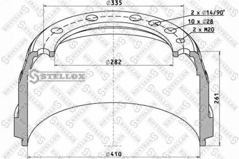 8500016SX Барабан тормозной передний — 1