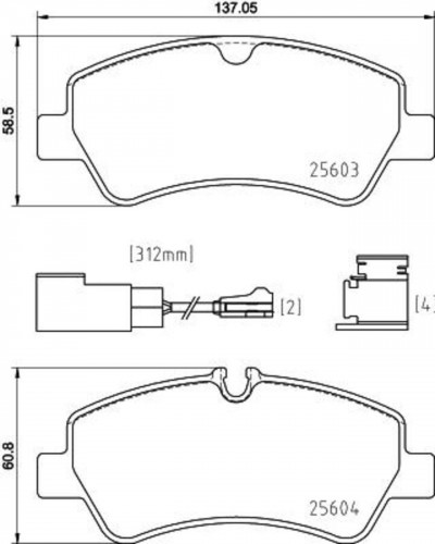 P24187 Колодки тормозные задние Transit