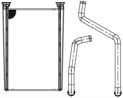 LRh1525 Радиатор отопителя основной AROX MP4