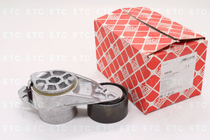 FEBI 35534 Натяжитель ремня в сборе ролик метал. — 2