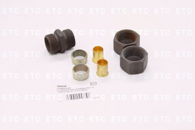 DT 490428 Фитинг резьбовой М22*1,5 прямой ПВХ 15*1,5